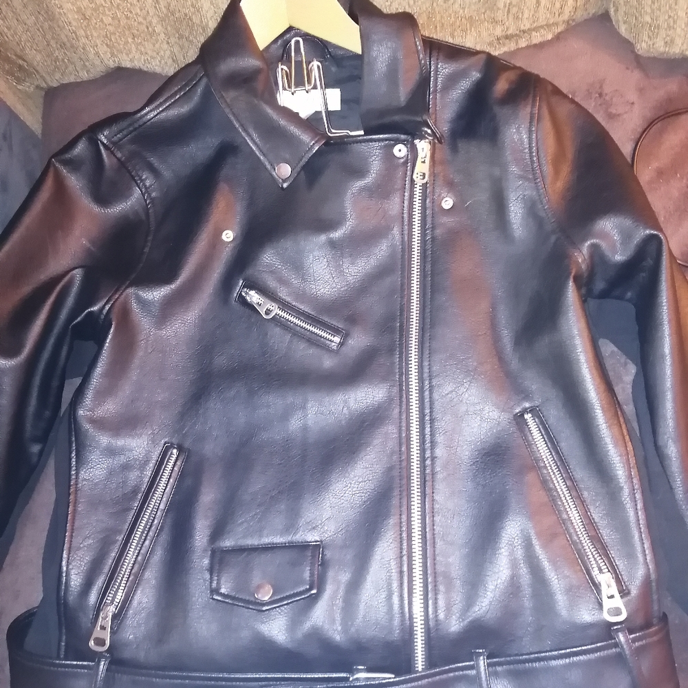 Faux leather jacket